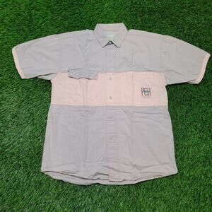VTG 90s PCH Pacific Coast Highway Boxy Fit Color Block Shirt Mens M Oversized